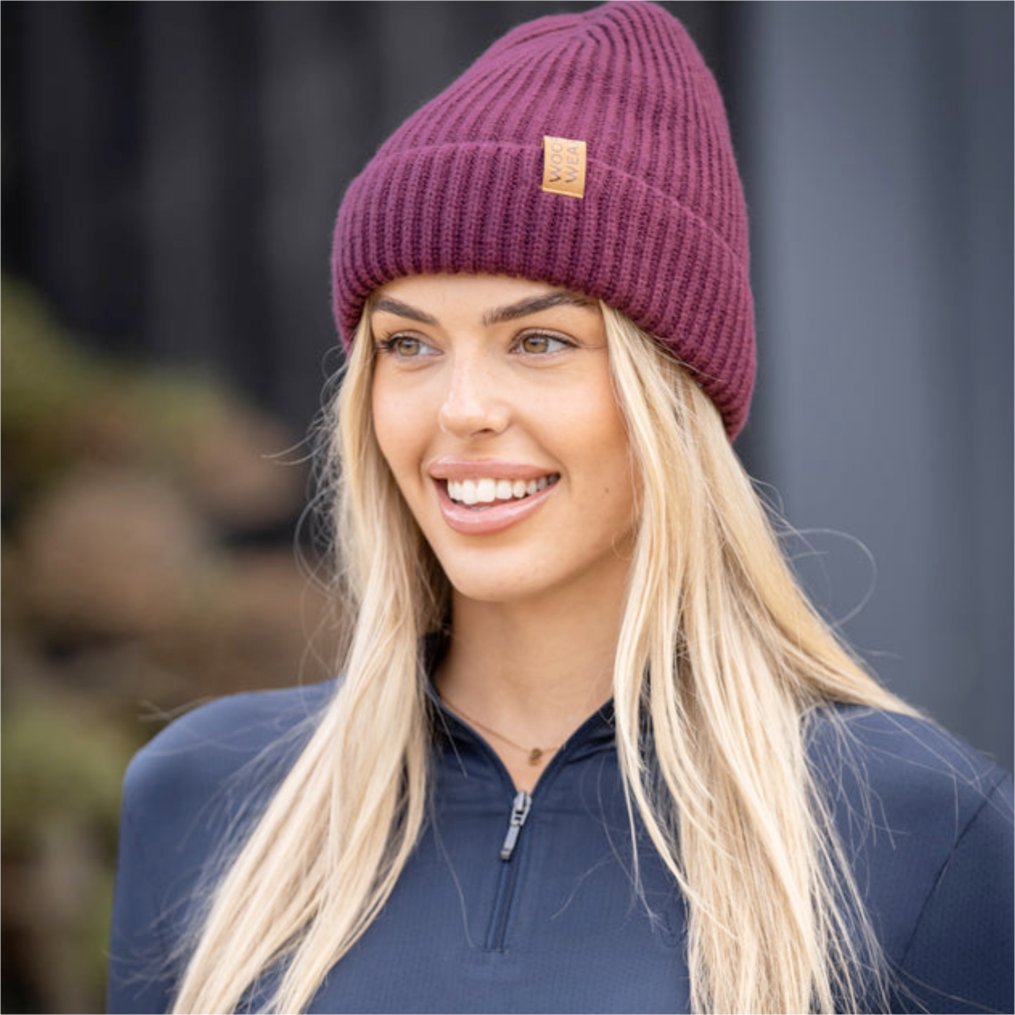 2025 Woof Wear Gerippte Mütze WA0047 - PLUM - Plum
